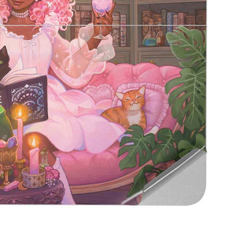 Pink Anime Witch Girls in Library with Cats by Ivy Dolamore Surface Laptop Studio Skin